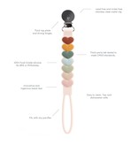 Loulou Lollipop Beadless Pacifier Clip - Sweetheart Rainbow