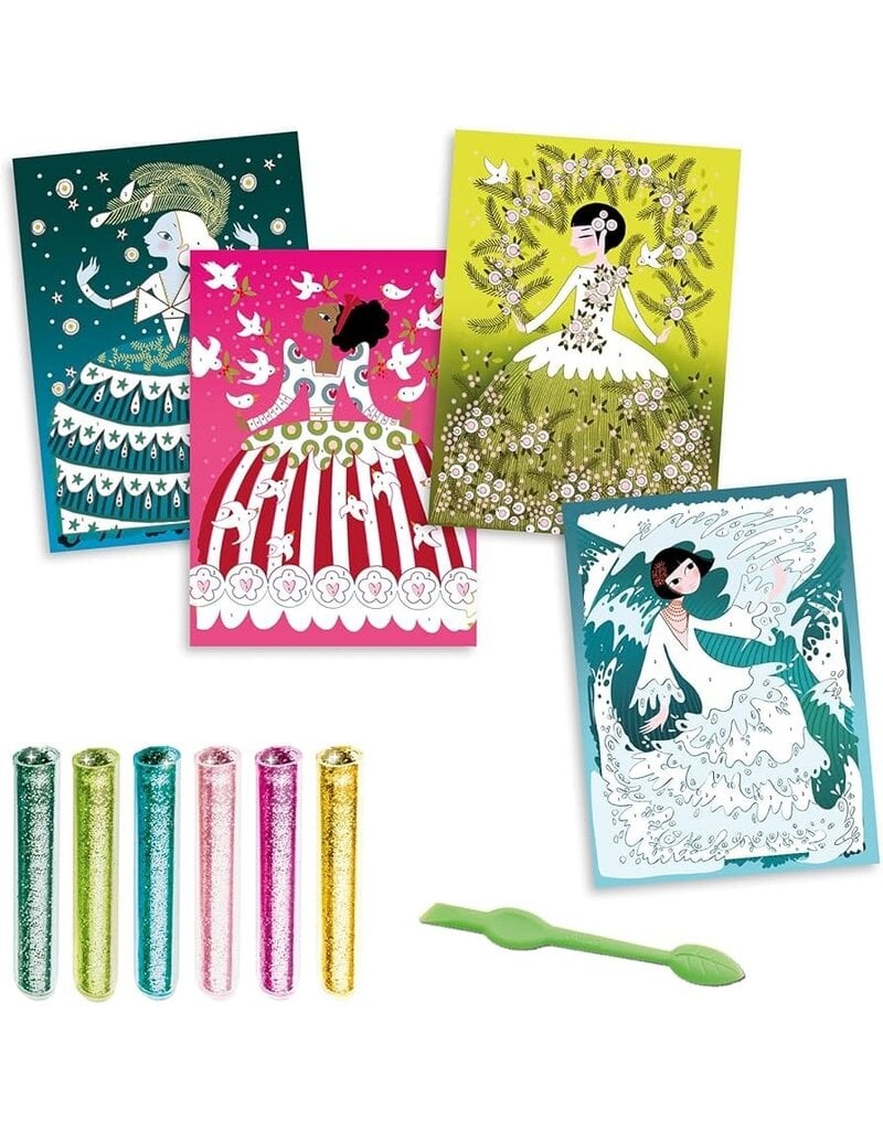 Djeco Glitter Dresses Activity Set 6y+