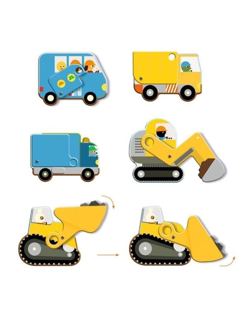 Djeco Articulated Puzzle - Construction Site 3y+