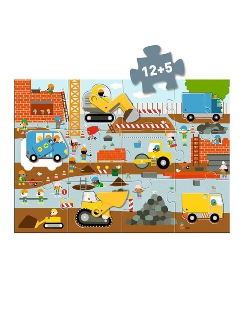 Djeco Articulated Puzzle - Construction Site 3y+