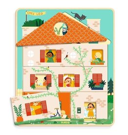 Djeco Wooden Puzzle - Chez Leo 3 Layer  2y+