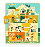 Djeco Wooden Puzzle - Chez Leo 3 Layer  2y+