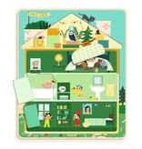 Djeco Wooden Puzzle - Chez Leo 3 Layer  2y+