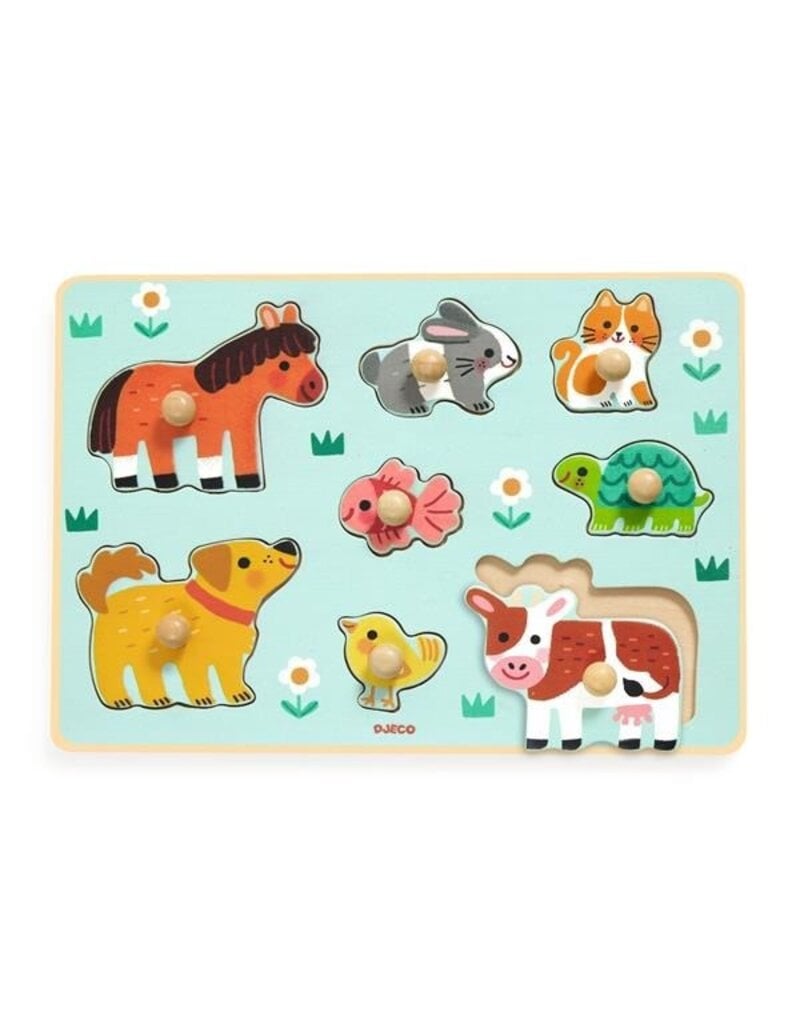 Djeco Peg Puzzle - Dog'N'Co  12m+