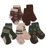Cocoa Brown Multi Patterned Socks 5pk