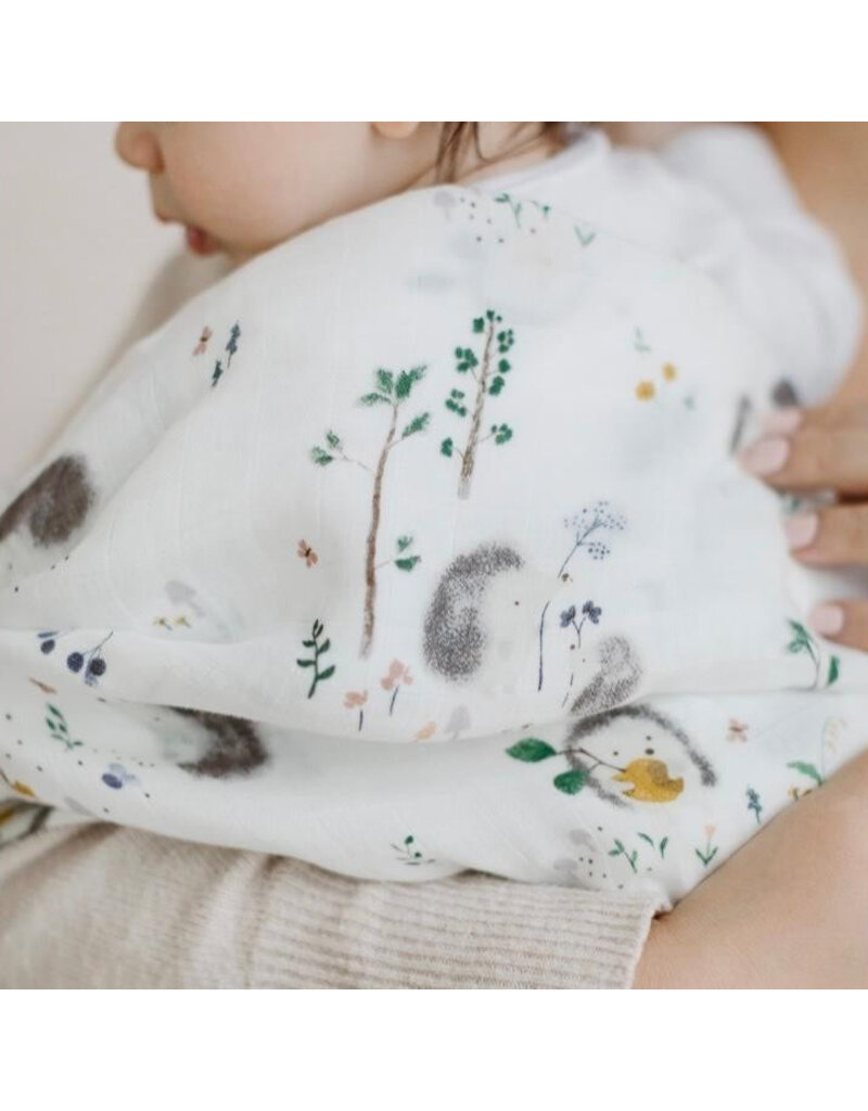 Loulou Lollipop Hedgehogs Bamboo Swaddle