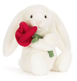 Jellycat Cream Bunny with Rose