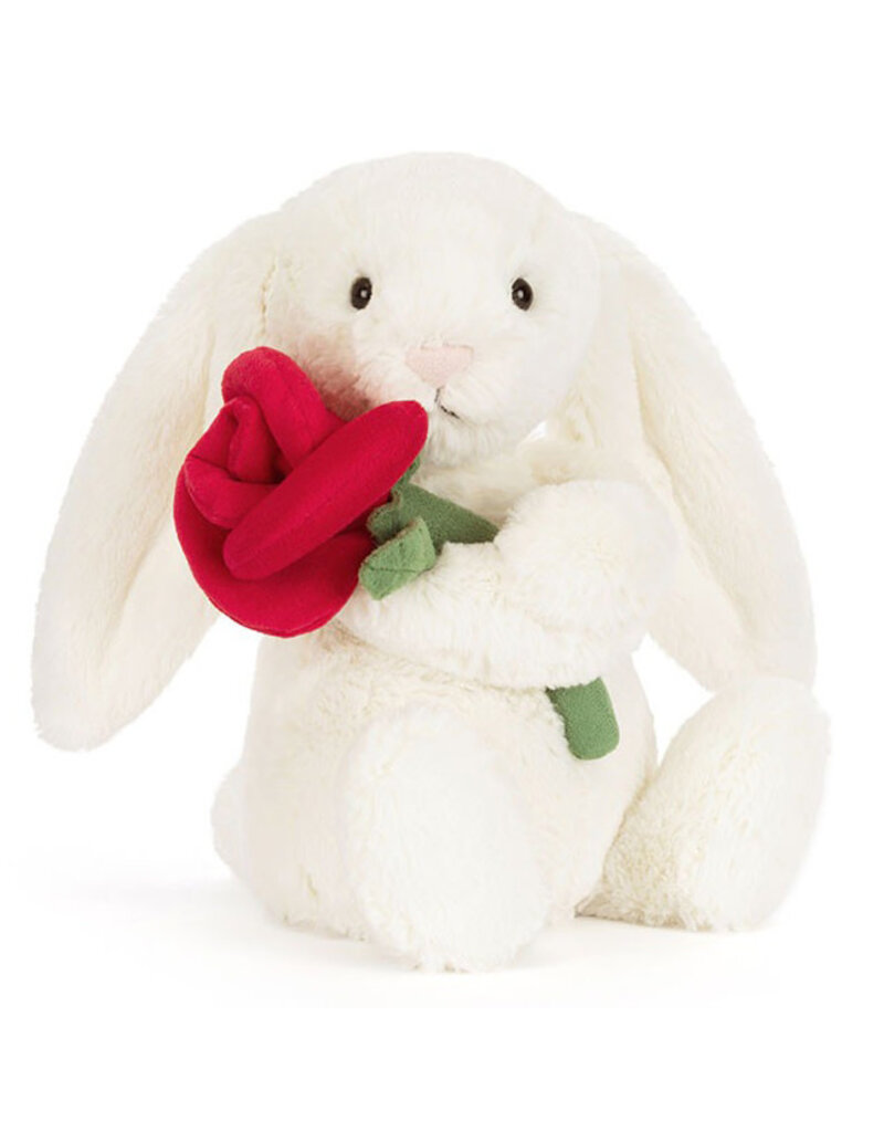 Jellycat Cream Bunny with Rose