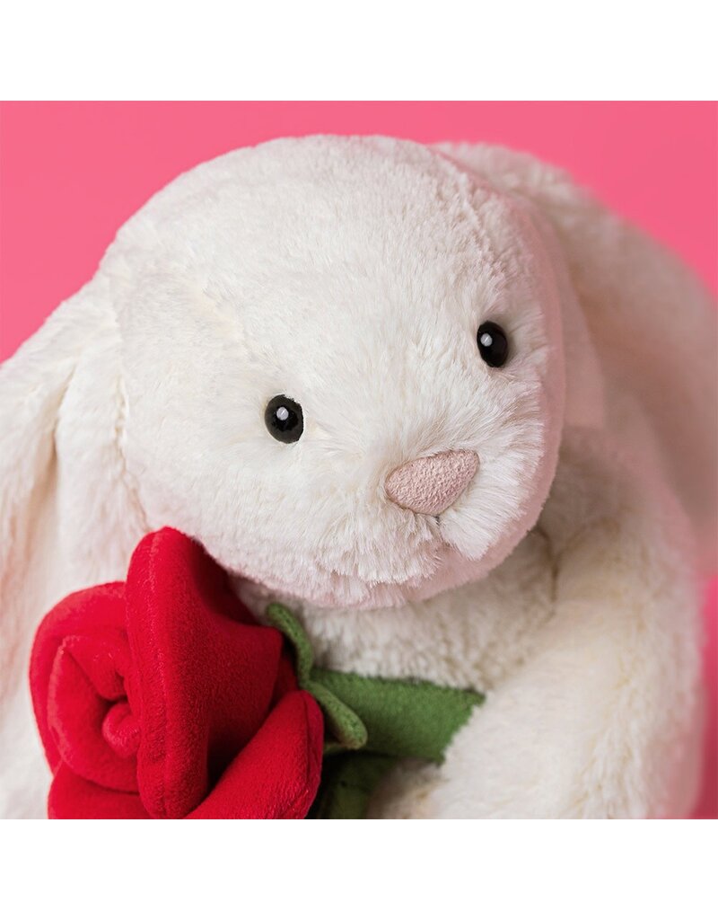 Jellycat Cream Bunny with Rose