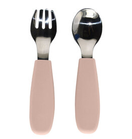 noüka Soft Blush Toddler Utensils