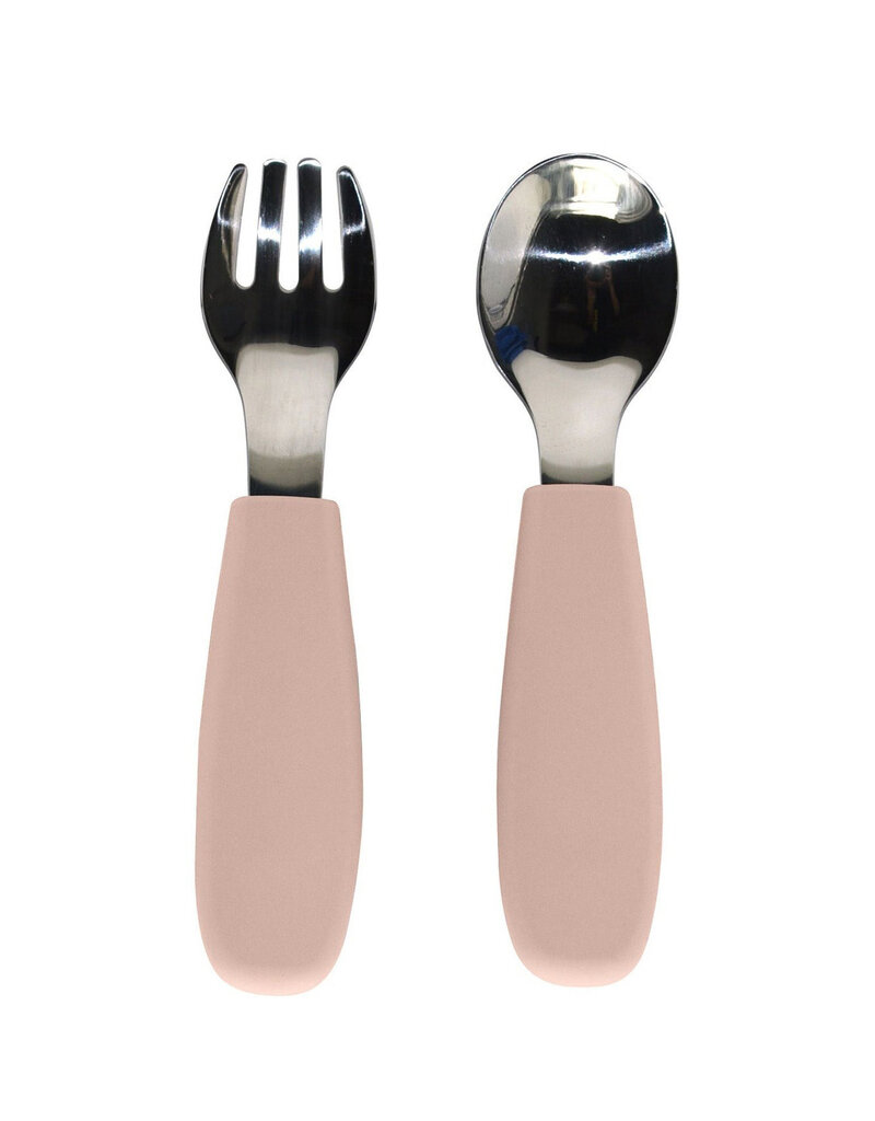noüka Soft Blush Toddler Utensils
