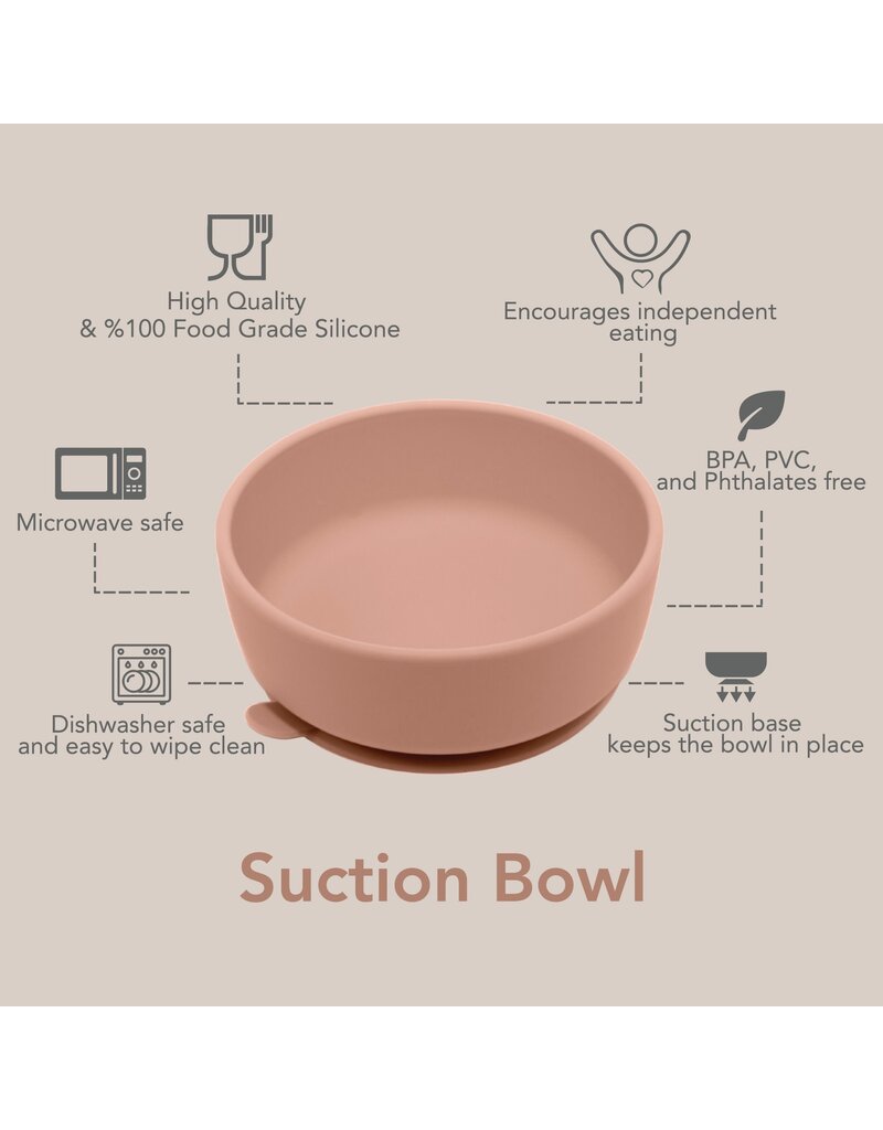 noüka Soft Blush Suction Bowl