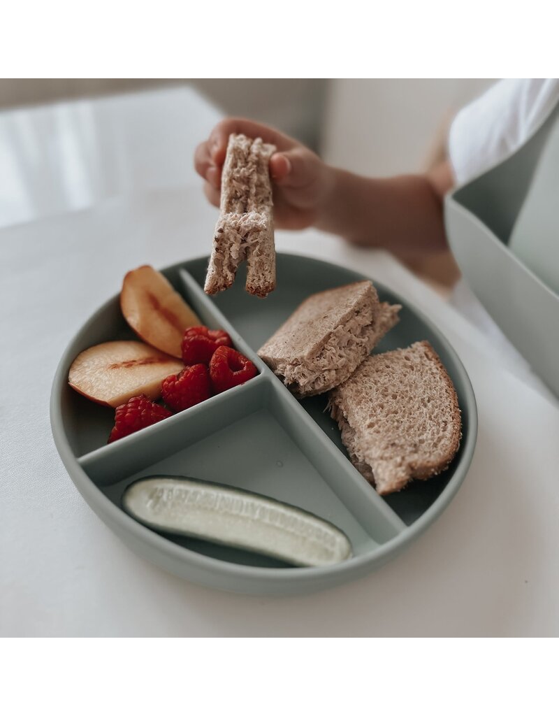 noüka Divided Suction Plate - Leaf