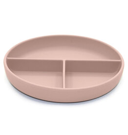 noüka Divided Suction Plate - Soft Blush