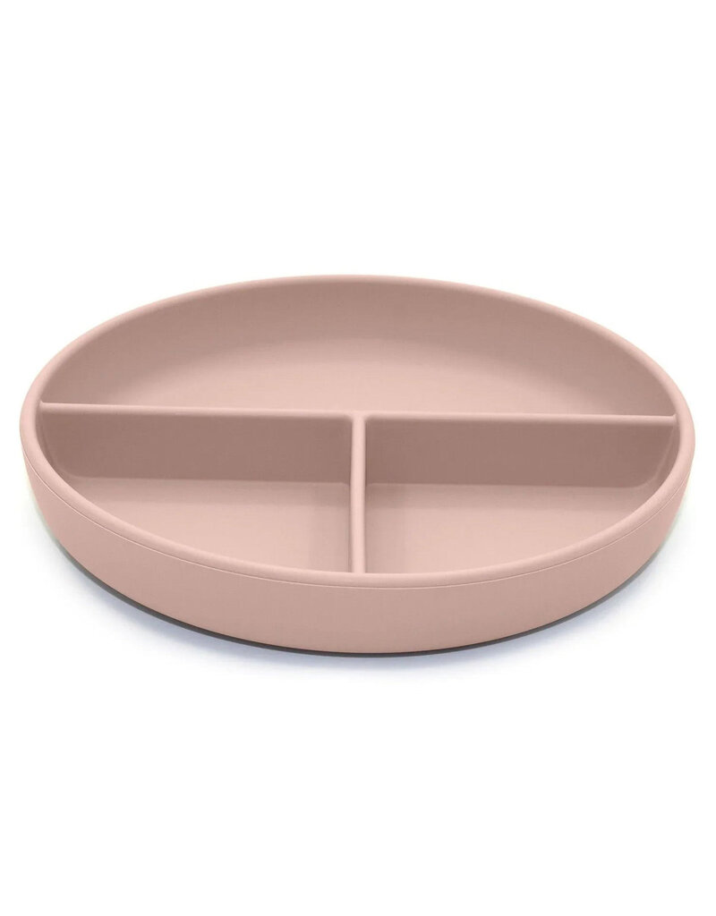 noüka Divided Suction Plate - Soft Blush
