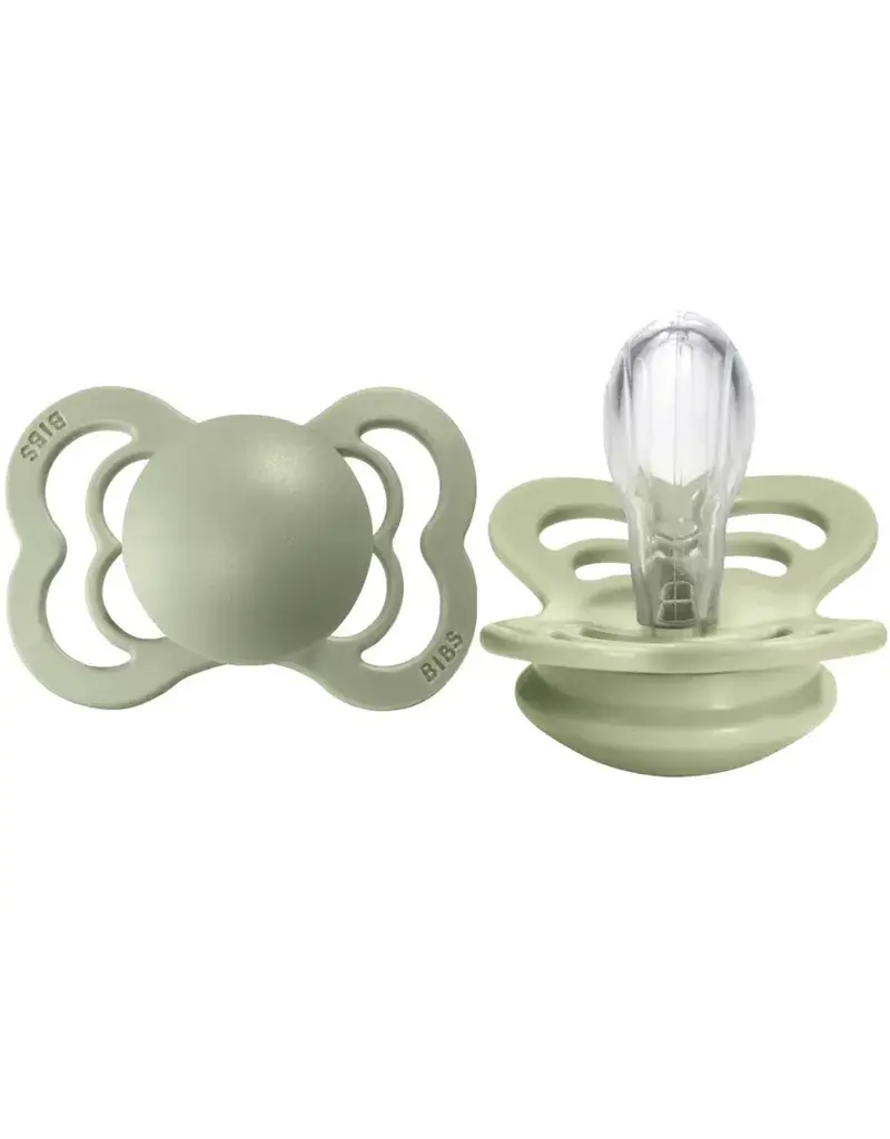 Bibs BIBS Pacifier Supreme, 2pk, 6-18m,  Silicone, Sage