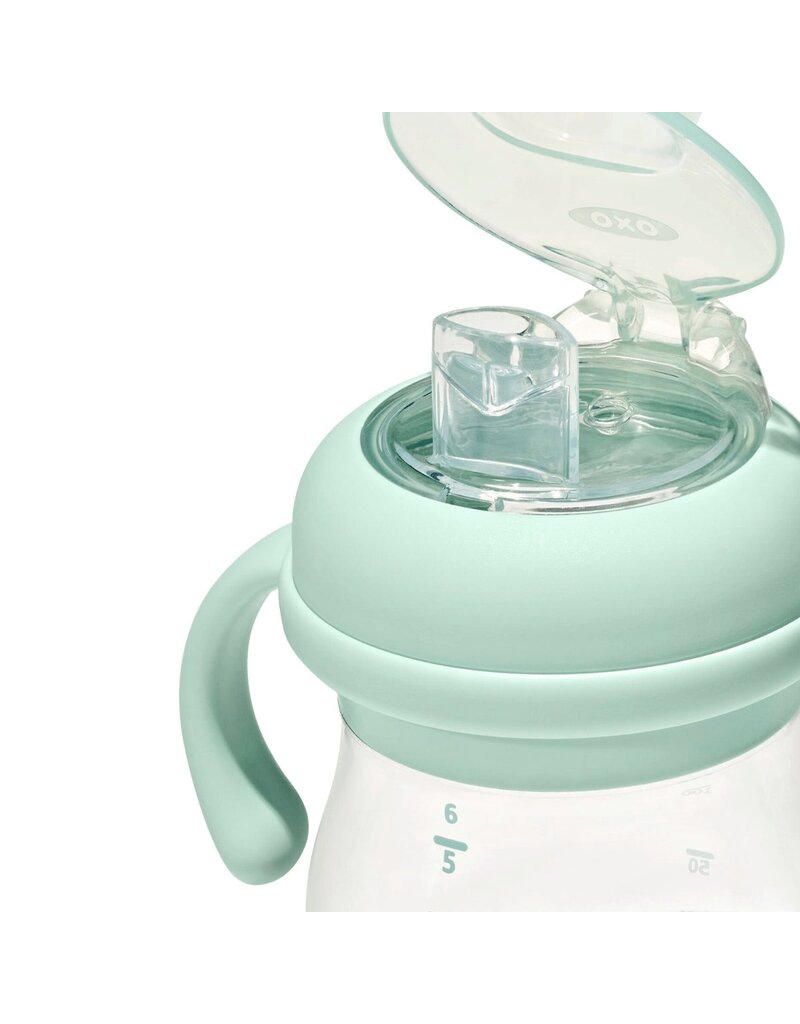 OXO Tot Transitions Soft Sippy Spout Cup with Handles, Opal