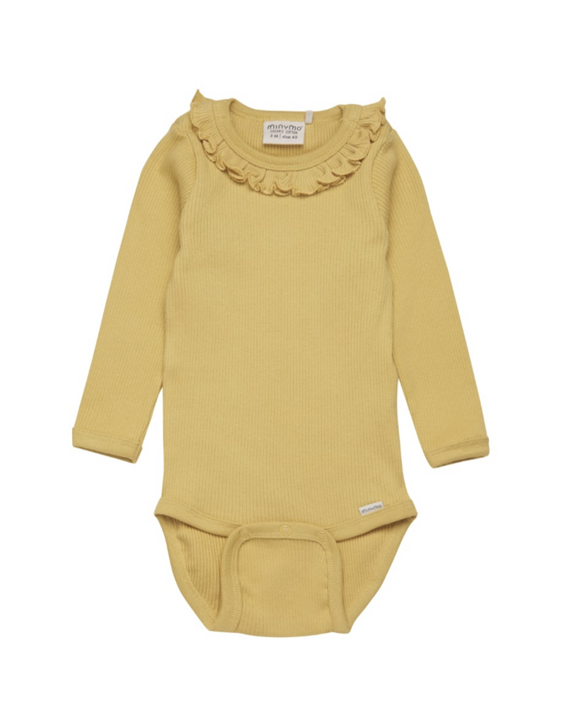 Yellow Ochre Ruffle Onesie