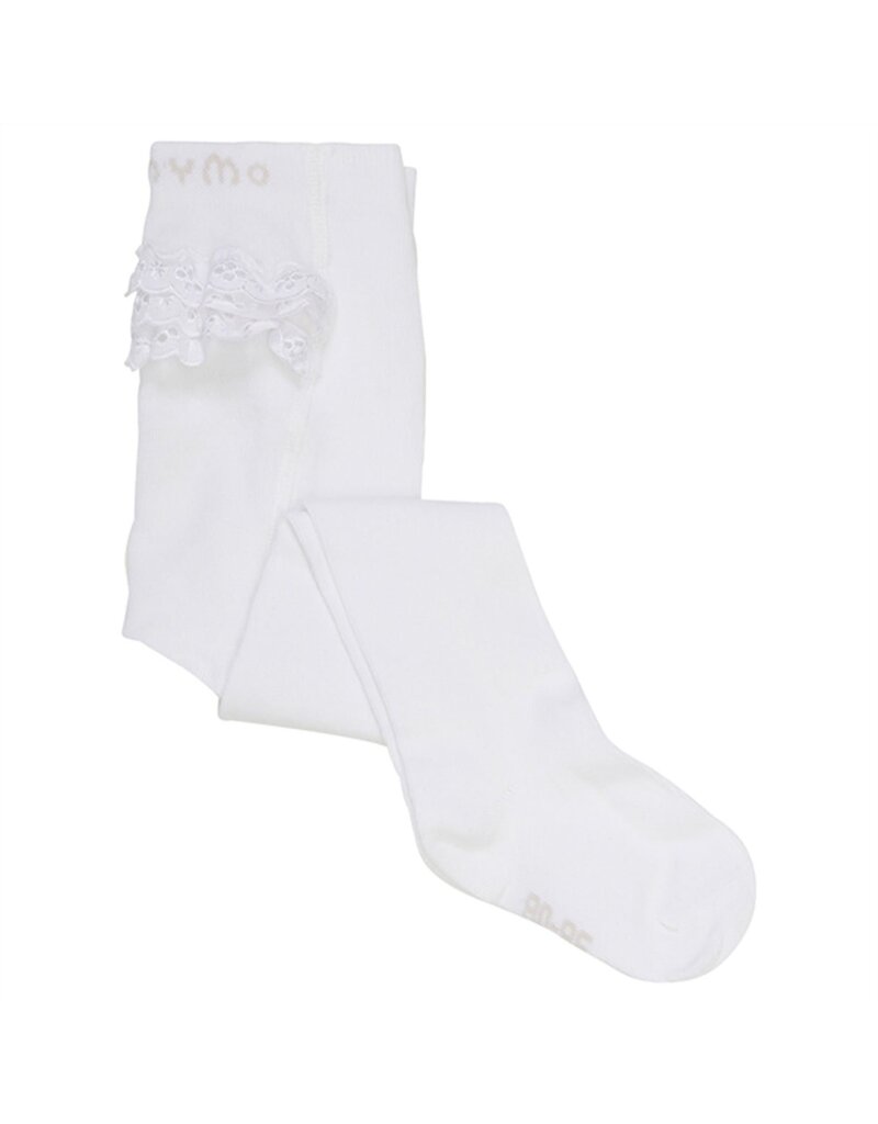 White Ruffle Bum Tights