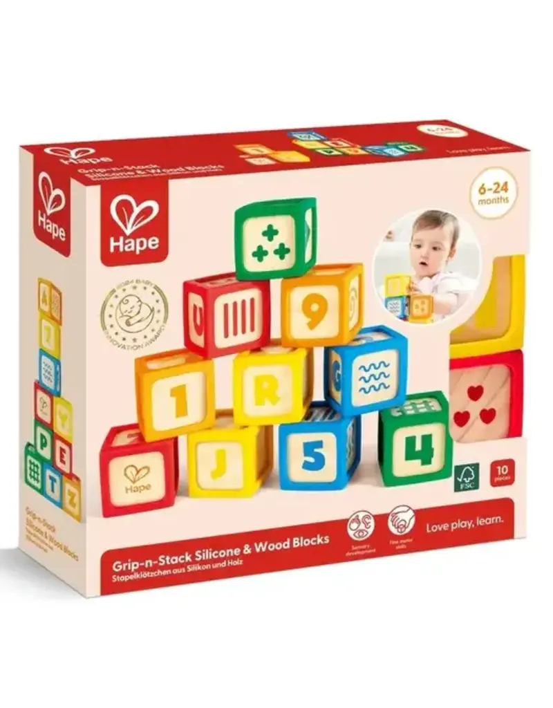 Hape Toys Silicone Wood Blocks
