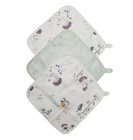 Loulou Lollipop Hedgehogs Washcloth 3pk