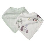 Loulou Lollipop Muslin Bandana Bib Set, Hedgehogs, 2pk