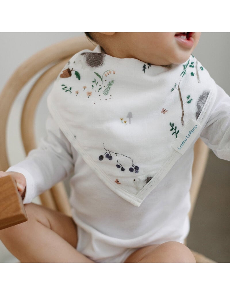 Loulou Lollipop Muslin Bandana Bib Set, Hedgehogs, 2pk