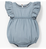 Souris Mini Denim Ruffle Bubble Romper