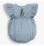 Souris Mini Denim Ruffle Bubble Romper