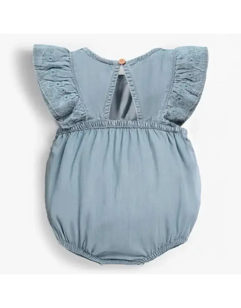Souris Mini Denim Ruffle Bubble Romper