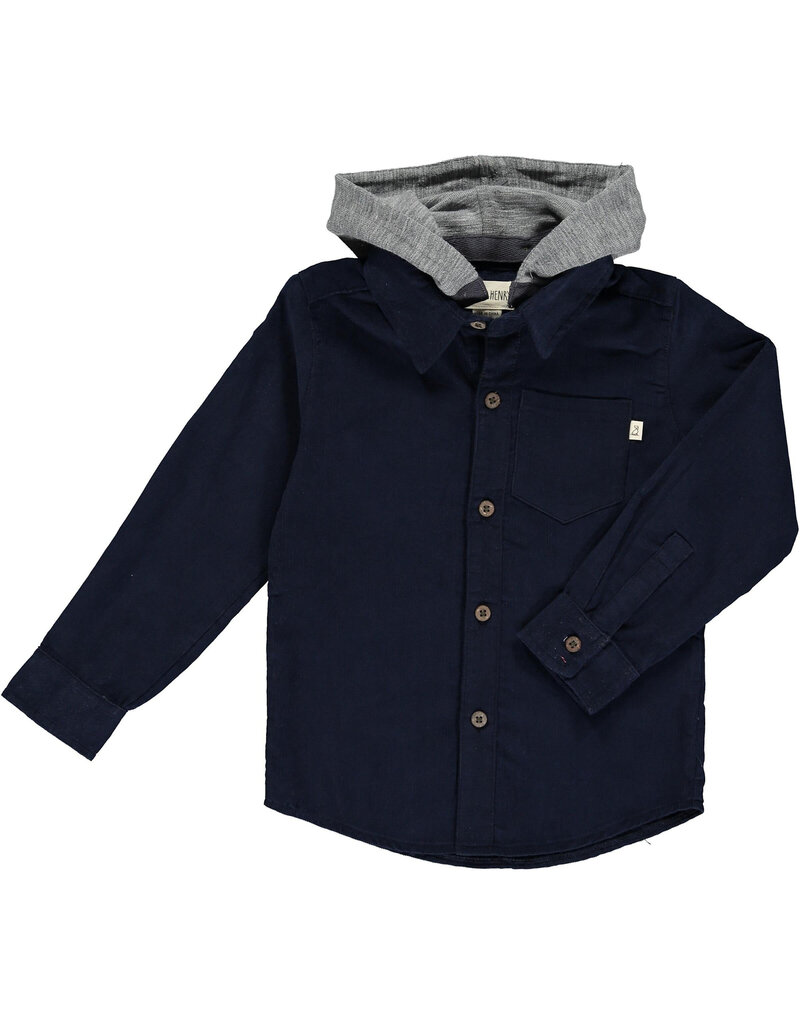 Me & Henry Erin Hooded Woven Navy Cord