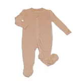Silkberry Bamboo 2-Way Footed Zipper Sleeper, Maple Sugar