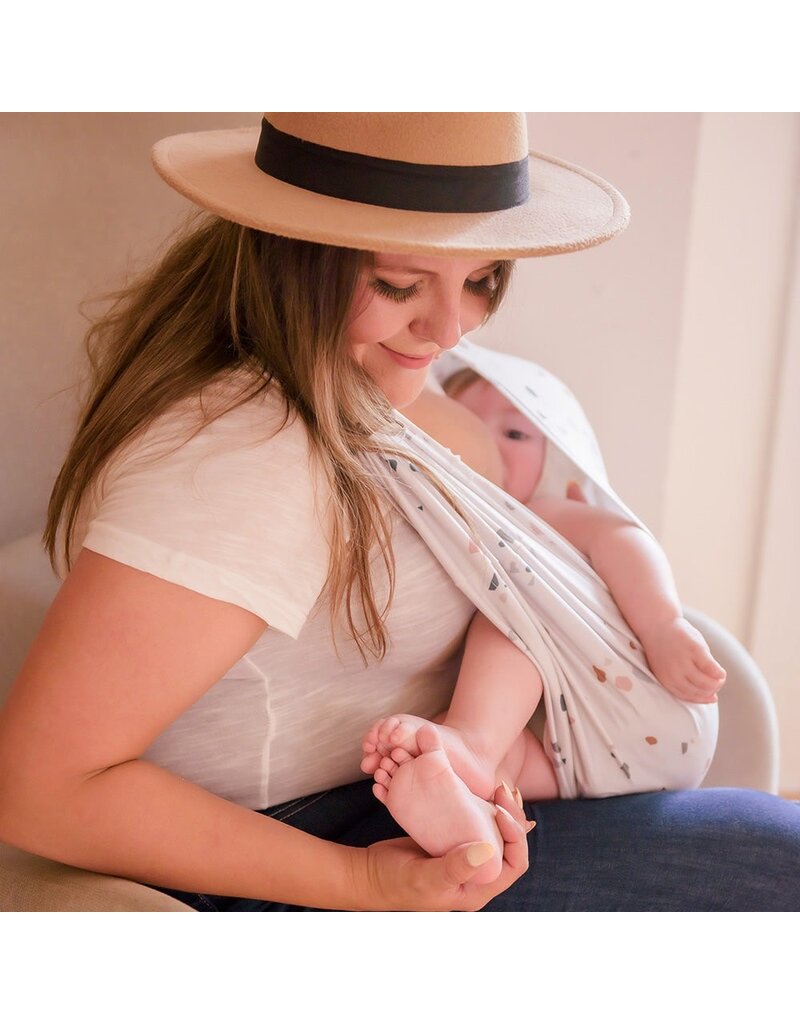 La Petite Ourse 3-in-1 Car Seat Cover/Nursing Scarf/Cart Cover - Terrazzo