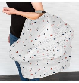 La Petite Ourse 3-in-1 Car Seat Cover/Nursing Scarf/Cart Cover - Terrazzo