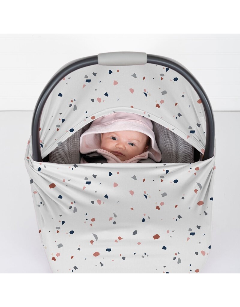La Petite Ourse 3-in-1 Car Seat Cover/Nursing Scarf/Cart Cover - Terrazzo