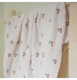La Petite Ourse Swaddle Blanket - Cherries