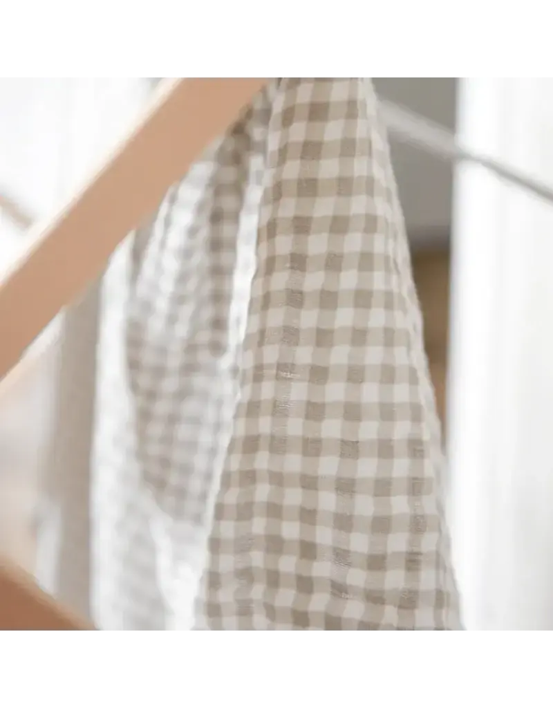 La Petite Ourse Swaddle Blanket - Rustic Check