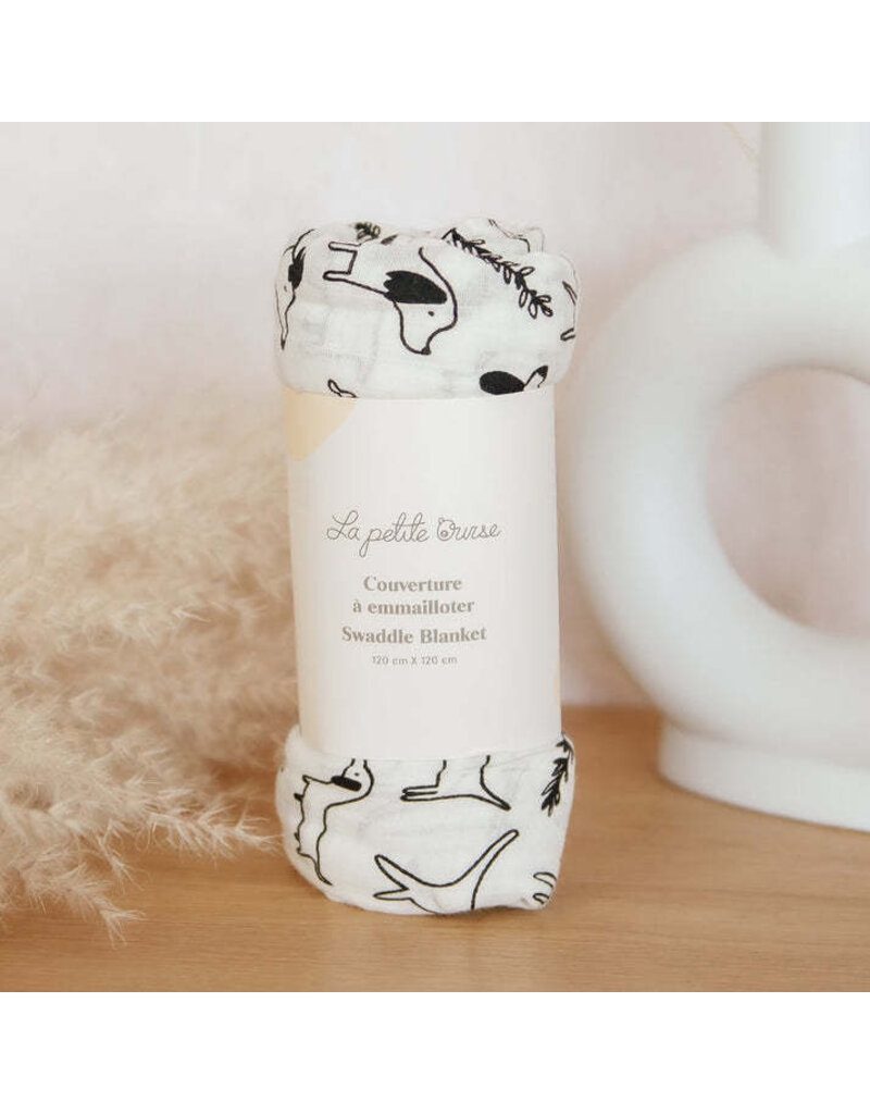 La Petite Ourse Swaddle Blanket - Rustic Check