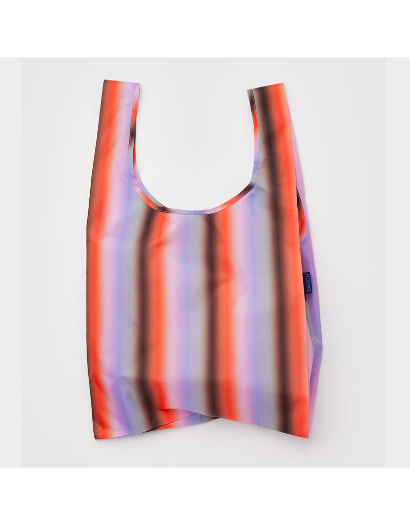 Baggu Gradient Stripe Poppy & Lilac Reusable Bag, Standard