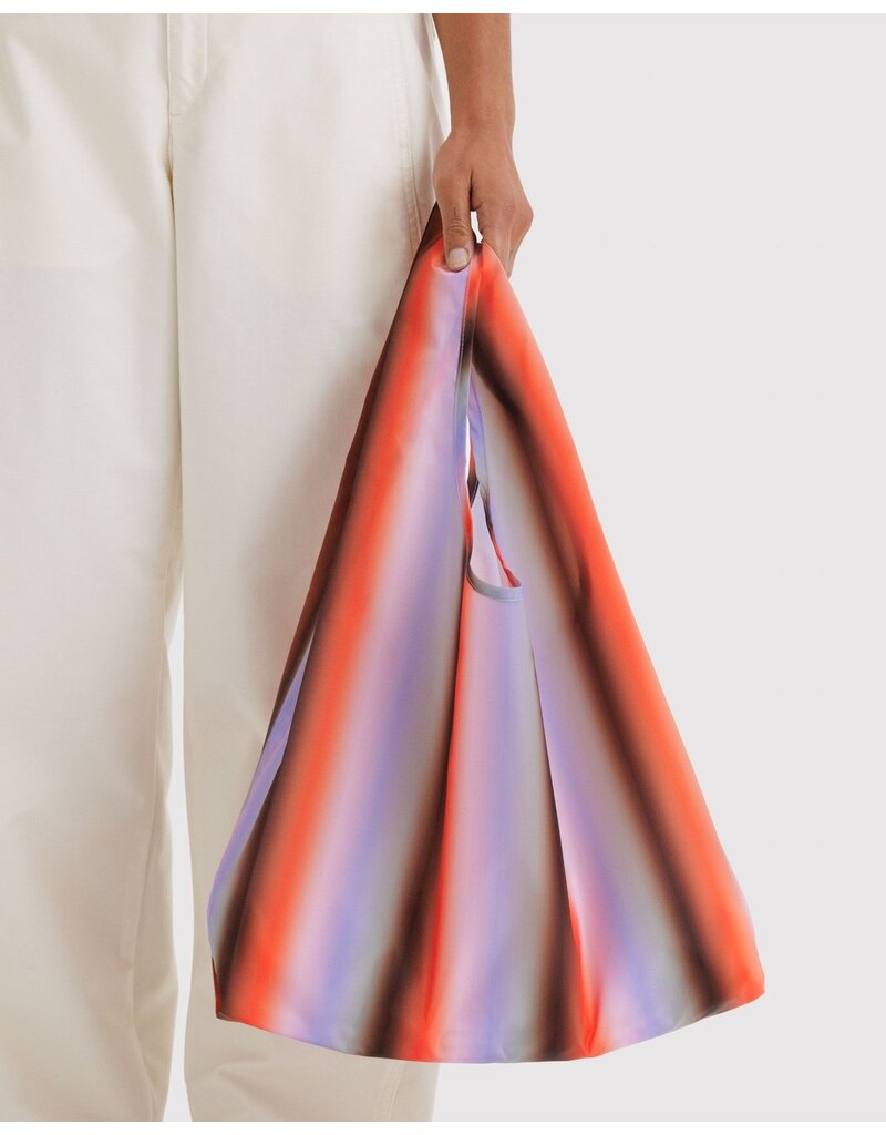 Baggu Gradient Stripe Poppy & Lilac Reusable Bag, Standard