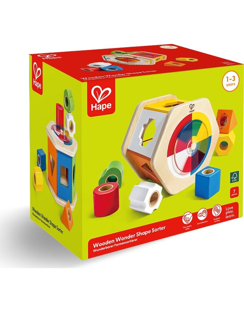 Hape Toys Wooden Wonder Shape Sorter 12m+