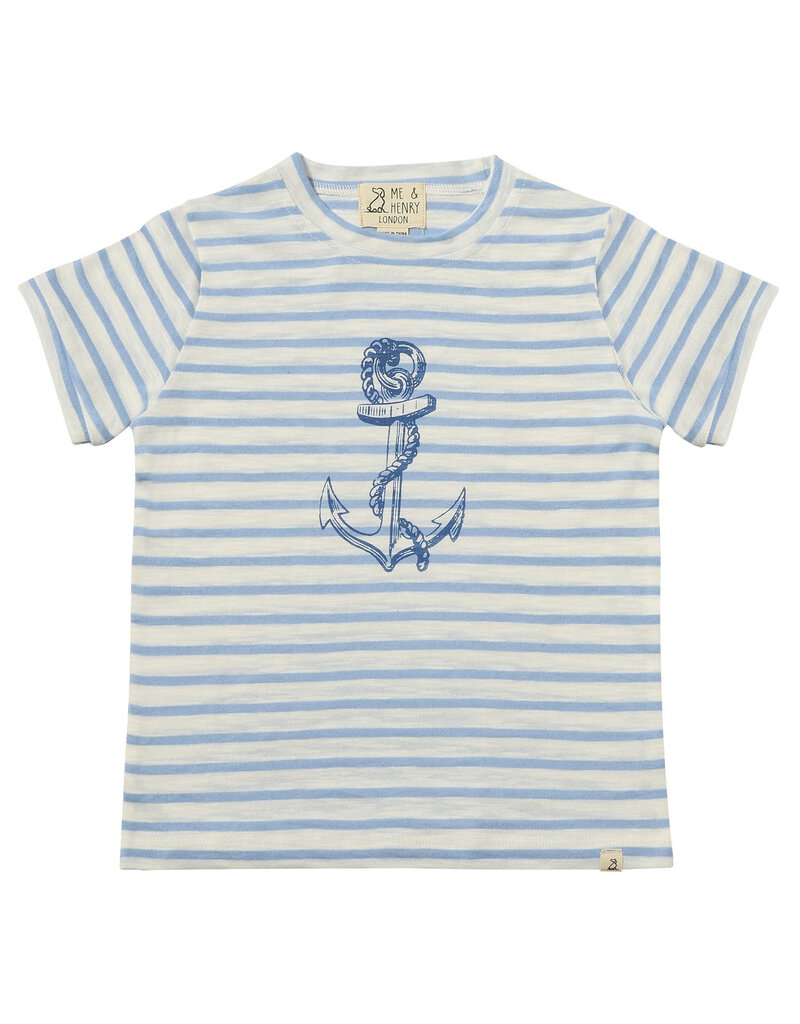 Me & Henry Anchor Newquay Tee, Blue