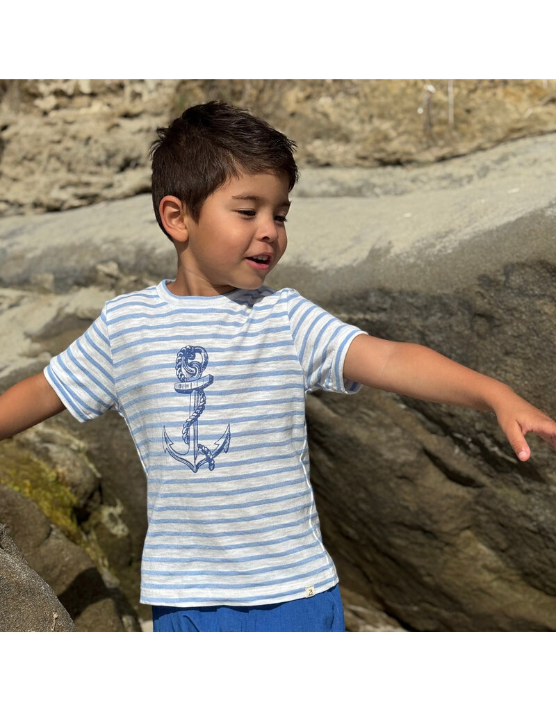 Me & Henry Anchor Newquay Tee, Blue