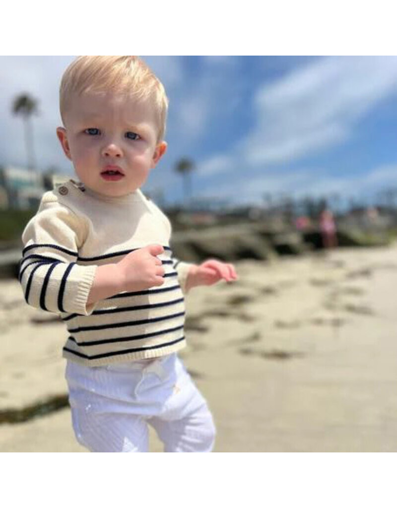 Me & Henry Breton Striped Baby Sweater