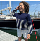 Me & Henry Breton Striped Sweater, Navy/Cream