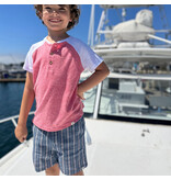 Me & Henry Crew Shorts, Chambray/Red Plaid