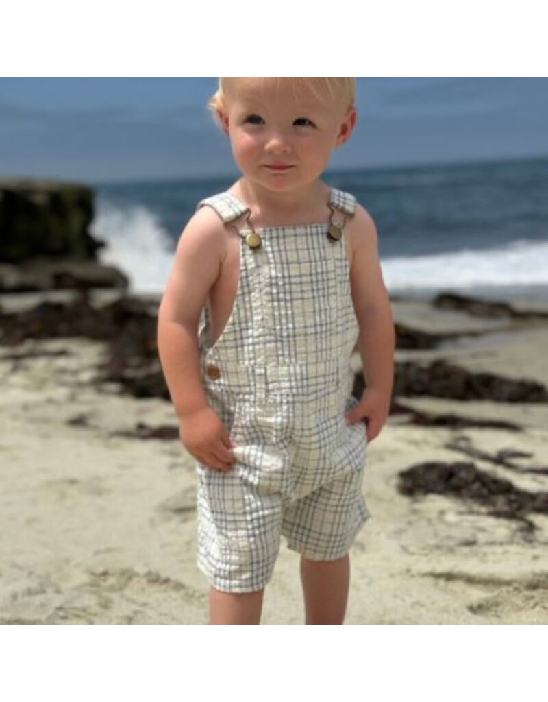 Me & Henry Galleon Overalls, Chambray Plaid