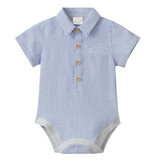 Me & Henry Helford Onesie, Navy Seersucker