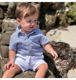 Me & Henry Helford Onesie, Navy Seersucker