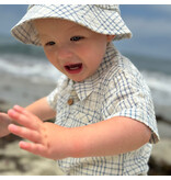 Me & Henry Helford Woven Onesie, Chambray Plaid